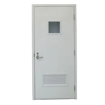 דלת מדורגת פלדה מתכתית חלולה עם זכוכית